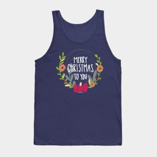 Christmas White Text Tank Top